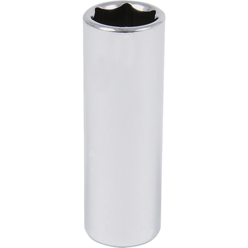 Chrome Socket, 9/16", 3/8" Drive, 6 Points, Deep Action Paper