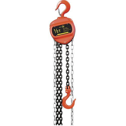 VCH Series Chain Hoist, 20' Lift, 2200 lbs. (1 tons) Capacity, Heat-Treated Alloy Steel Chain Action Paper