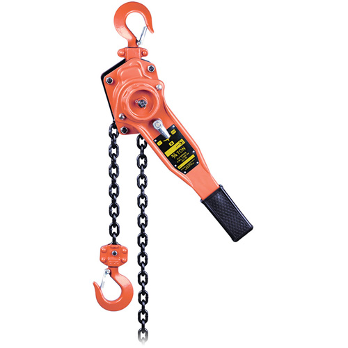 VLP Series Lever Chain Hoist, 10' Lift, 1653.46 lbs. (0.75 tons) Capacity Action Paper