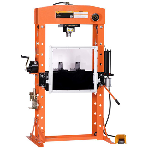 Super Heavy-Duty Shop Press, 50 Ton(s) Capacity Action Paper