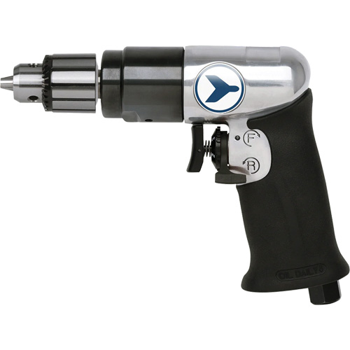 AD38VSRK Perceuse pneumatique &agrave; vitesse variable, 6 pi³/min, 1/4" NPT, 82 dBA, 3/8" mandrin, Avec cl&eacute; Action Paper