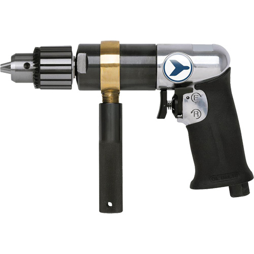 AD12VSRK Variable Speed Air Drill, 6 CFM, 1/4" NPT, 82 dBA, 1/2" Chuck, Keyed Action Paper