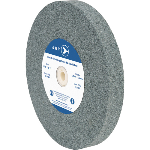 GC810C Bench Grinding Wheel, 8" x 1", 1" Arbor, Silicon Carbide Action Paper