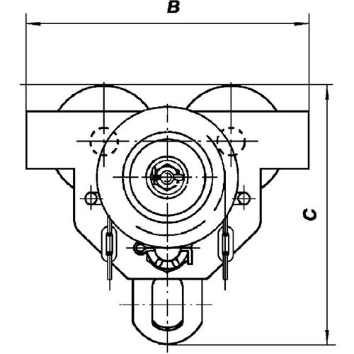 Chariot &agrave; engrenage pour usage intensif — s&eacute;rie SGT, 6600 lb (3 tonnes) Capacit&eacute;, 4" - 8-1/32" Action Paper