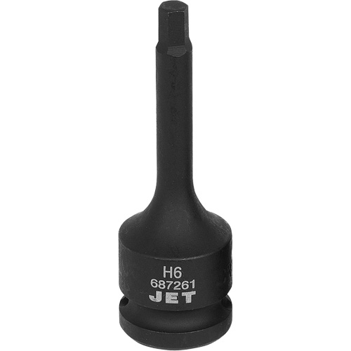Impact Socket Bits, Hex, 6 mm x 1/2" Drive Action Paper
