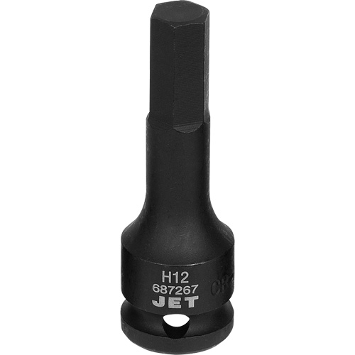 Impact Socket Bits, Hex, 12 mm x 1/2" Drive Action Paper