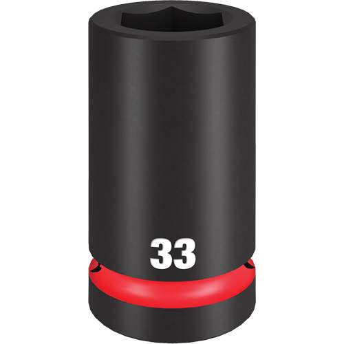 Shockwave Impact Duty Socket, Impact, 33 mm, 1" Drive, 6 Points, Deep Action Paper