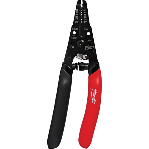Low Voltage Wire Stripper & Cutter with Dipped Grip, 20 - 32 AWG Action Paper