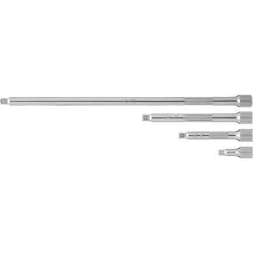 Jeu de rallonges prise, Prise de 1/4", Fini Chrome, 4 Mcx Action Paper