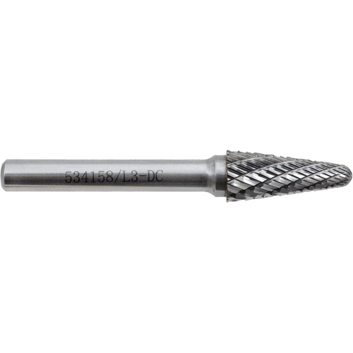 L3-DC Fraise conique 9 JET-KUT (embout rayon), 3/8" dia. Action Paper