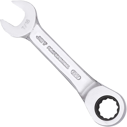 SAE Ratcheting Stubby Combination Wrench Action Paper