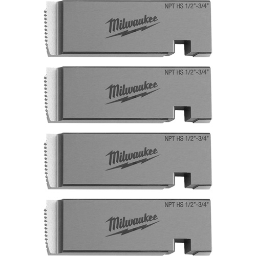 Fili&egrave;res de filetage pour tuyaux universel NPT, Pour tuyau de 1/2"-3/4", Acier rapide Action Paper