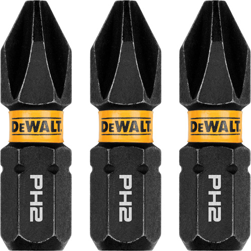 3-Piece FLEXTORQ&reg; Impact Screwdriving Bits, Phillips, #2, 1/4" Drive Action Paper