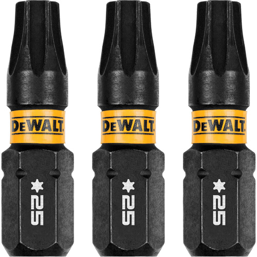 3-Piece FLEXTORQ&reg; Impact Screwdriving Bits, Torx, T-25, 1/4" Drive Action Paper