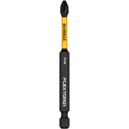 FLEXTORQ&reg; Impact Driver Bit, Phillips, #2 Tip, 1/4" Drive Size, 3-1/2" Length Action Paper