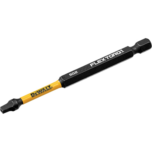FLEXTORQ&reg; Impact Ready Screwdriver Bit, Square, #2 Tip, 1/4" Drive Size, 3-1/2" Length Action Paper