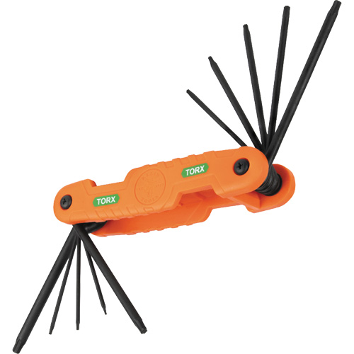 Pro Folding Hex Key Set, 10 Pcs., Torx&reg; Action Paper