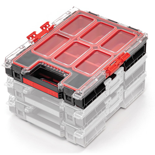 Organisateur moyen avec bacs Arx, 10-3/10" x 14-3/10" x 3", Noir Action Paper