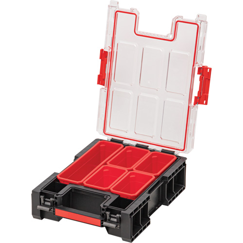 Organisateur moyen haut avec bacs Arx, 10-2/5" x 14-3/10" x 4-1/5", Noir Action Paper