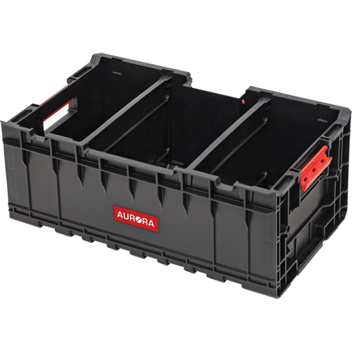 Arx Tool Crate with Dividers, 22-7/10" x 14-1/10" x 9-3/10", Black Action Paper