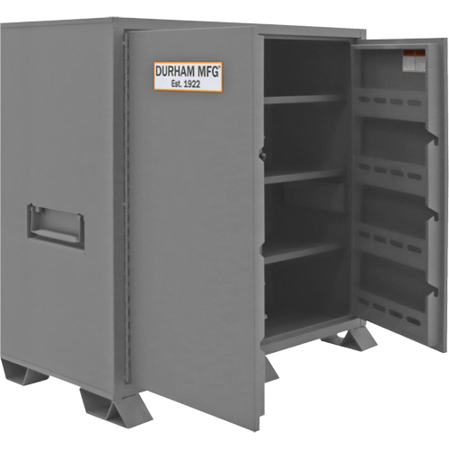 Jobsite Storage Cabinet, Steel, 59 Cubic Feet, Grey Action Paper