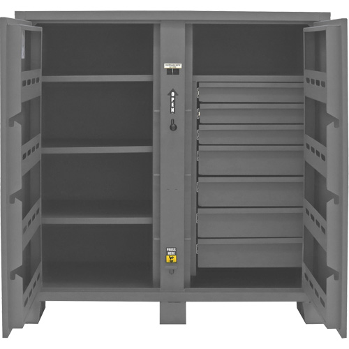 Jobsite Storage Cabinet, Steel, 59 Cubic Feet, Grey Action Paper