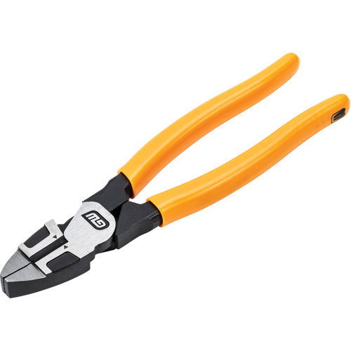 PITBULL Dipped Handle Lineman's Pliers Action Paper