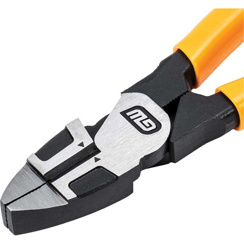 PITBULL Dipped Handle Lineman's Pliers Action Paper
