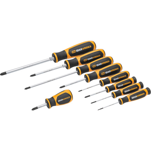 Phillips&reg; Dual Material Screwdriver Set in Foam Storage Tray, 9 Pcs. Action Paper