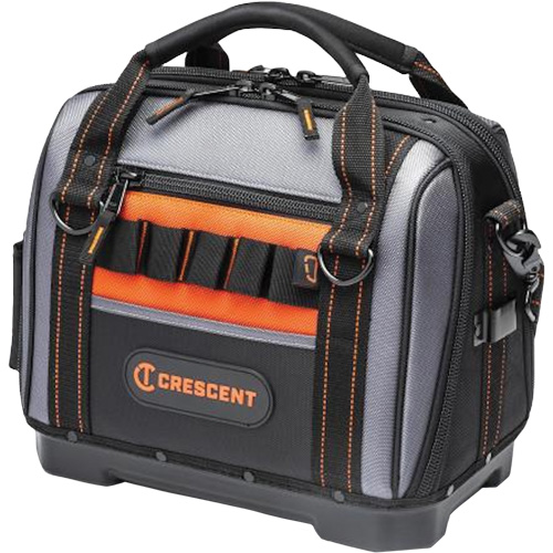 Sac ouvert de 14" pour outils d'ouvrier, Polyester, 32 pochettes, Noir/Gris Action Paper