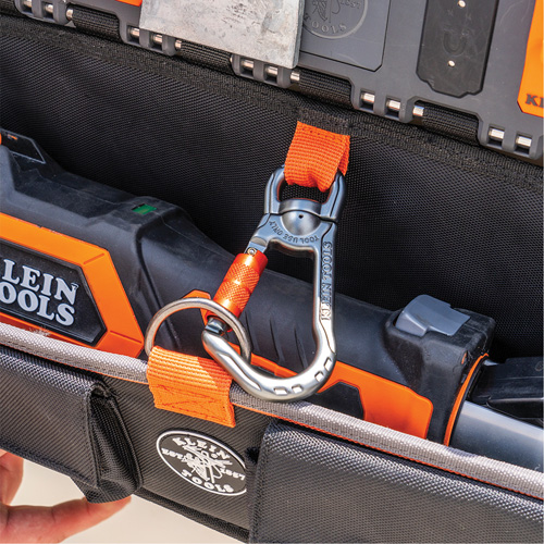 Bucket Work CentreS-Hook Large Pouch Module, Nylon, 3 Pockets, Black/Orange Action Paper