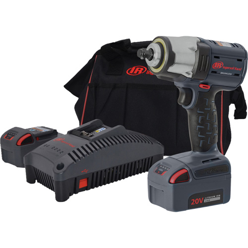 Compact High Torque Cordless Impact Wrench Kit, 20 V, 3/8" Socket Action Paper