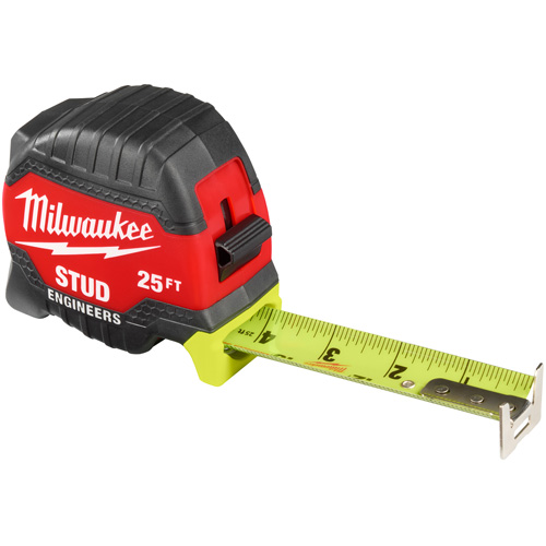 Ruban &agrave; mesurer Stud avec &eacute;chelle pour ing&eacute;nieur, 1-5/16" x 25' Action Paper