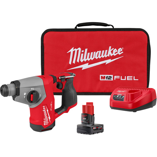M12 FUEL 5/8” SDS Plus Rotary Hammer Kit, 12 V, 5/8", 1214 RPM Action Paper