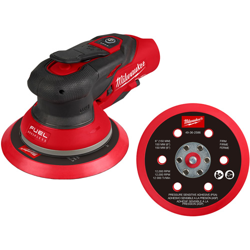M12 FUEL 6" Random Orbital Sander, 6" Sand Paper, 12 V Action Paper