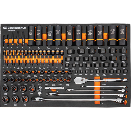 Mechanics Tool Set in Modular Foam Trays with Storage Unit, 247 Pieces Action Paper