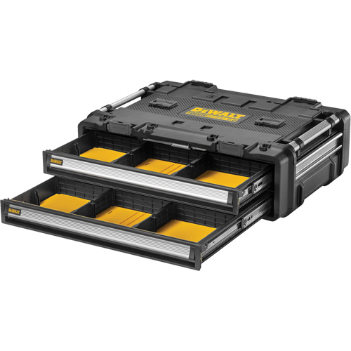 TOUGHSYSTEM&reg; 2.0 DXL 2 Drawers Unit, 30" x 21-13/20" x 10", Black/Yellow Action Paper