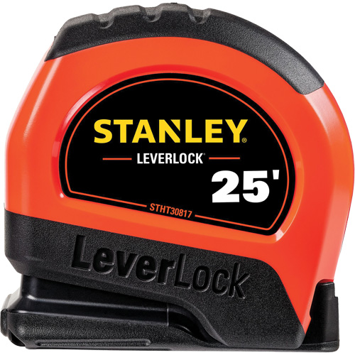 High-Visibility LEVERLOCK&reg; Tape Measure, 25', Imperial Graduations Action Paper