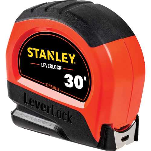 High-Visibility LEVERLOCK&reg; Tape Measure, 30', Imperial Graduations Action Paper