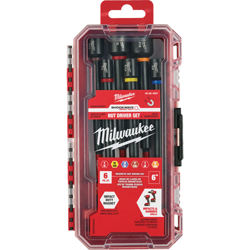 Jeu de tourne-&eacute;crous de 6" Impact Duty SHOCKWAVE, 6 mcx, Magn&eacute;tique Action Paper