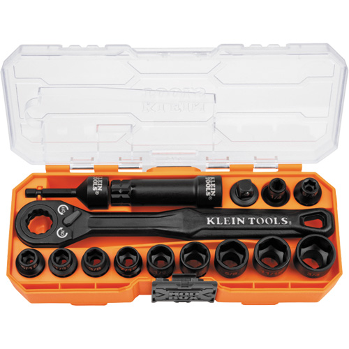 KNECT Essential Pass Through Impact Socket Set, 28 Pcs, Impact, 3/8" Drive Size Action Paper