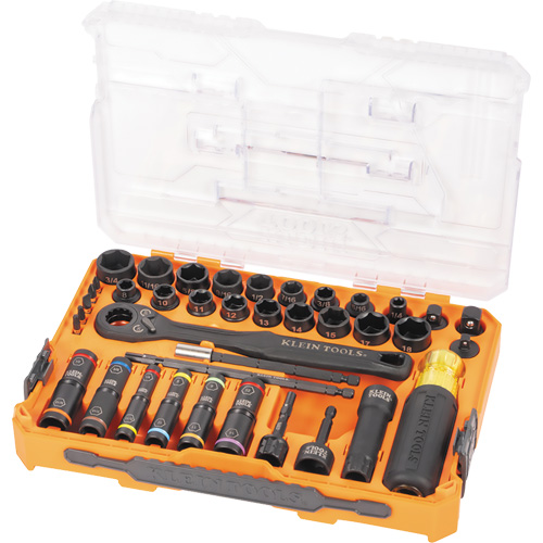 KNECT Complete Impact Pass Through & Flip Socket Set, 39 Pcs, Impact Action Paper