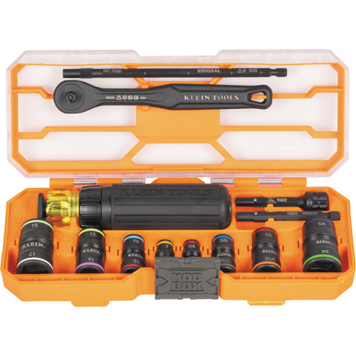 Flip-16 KNECT Ratcheting Impact Flip Socket Screwdriver Set, 13 Pcs Action Paper