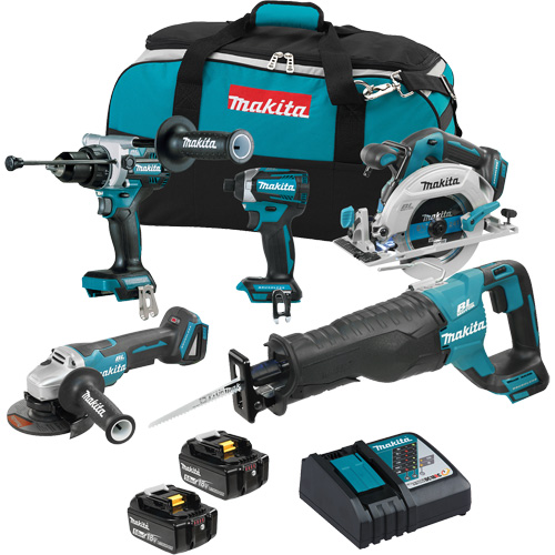 18V LXT Brushless 5 Tool Combo Kit, Lithium-Ion, 18 V Action Paper