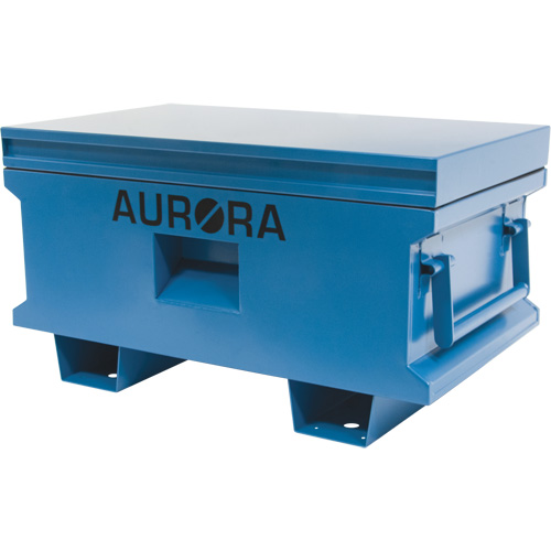 Jobsite Tool Box, 33" x 20-3/10" x 18-3/10", Steel, Blue Action Paper