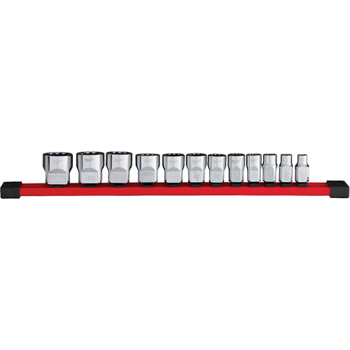 12-Point SAE Socket Set, 12 Pcs, 3/8" Drive Size Action Paper