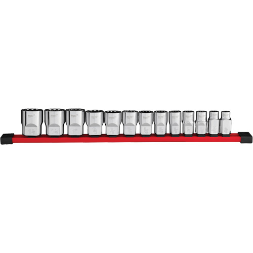 Jeu de douilles SAE &agrave; 12 pans, 13 Mcx, Prise de 1/2" Action Paper