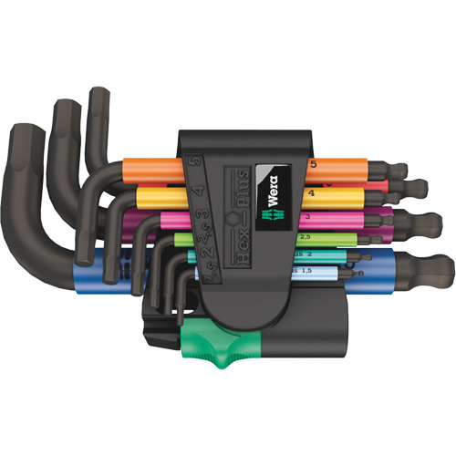 950/9 Hex-Plus Multicolour 2 L-Key Set, 9 Pcs., Metric Action Paper