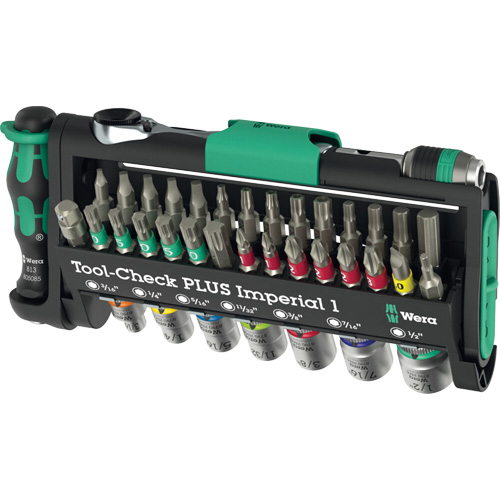 Ensemble d'outils en mesures imp&eacute;riales 1 Tool-Check PLUS, 39 Mcx, Prise de 1/4" Action Paper