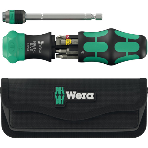 Tournevis &agrave; cliquet Kraftform Kompakt 26 RA-R avec pochette, Prise Plastique Action Paper